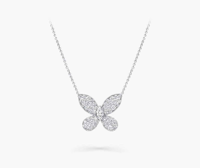 Graff Butter Fly Pave Butter Fly Diamond Pendant RGP255 Carousel 1