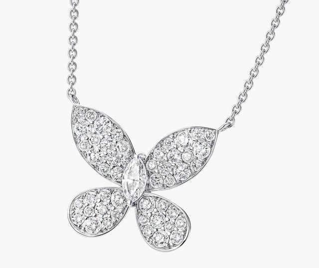 Graff Butter Fly Pave Butter Fly Diamond Pendant RGP255 Carousel 2