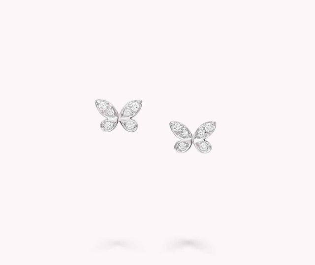 Graff Butter Fly Pave Butter Fly Diamond20Small20Stud20Earrings RGE1563 Carousel 1