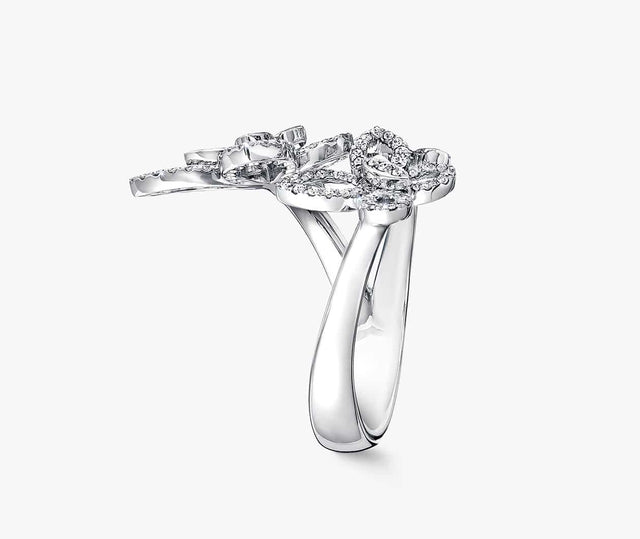 Graff Butter Fly Triple Butter Fly Silhouette Diamond Ring RGR790 Carousel 2