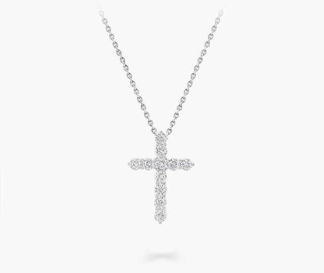 Graff Classic Round Diamond Cross Large Pendant RGP005 Carousel 1