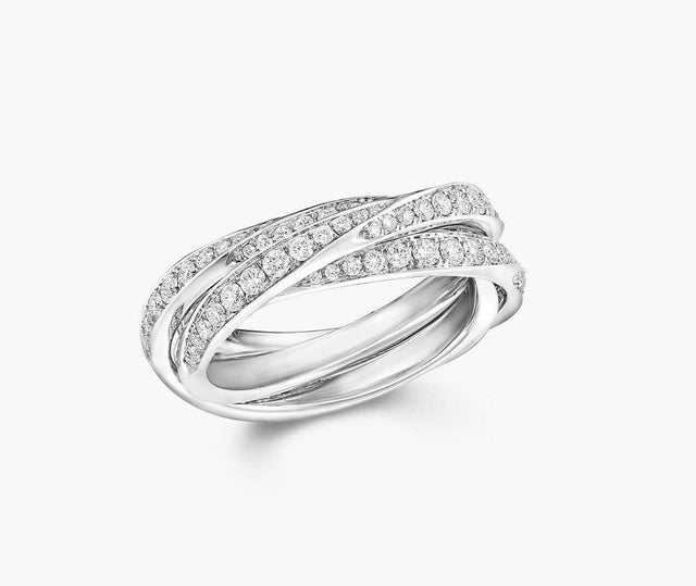 Graff Spiral Triple Spiral Pave Diamond Ring RGR812 Carousel 1