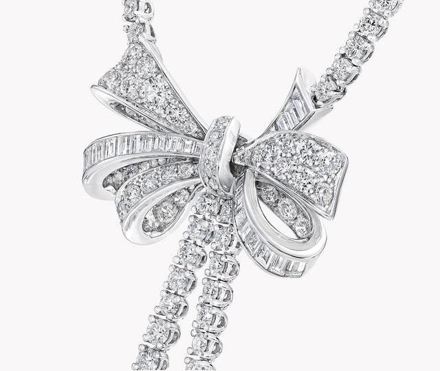 Graff Tildas Tildas Bow Double Strand Round Diamond Necklace RGN461 Carousel 2