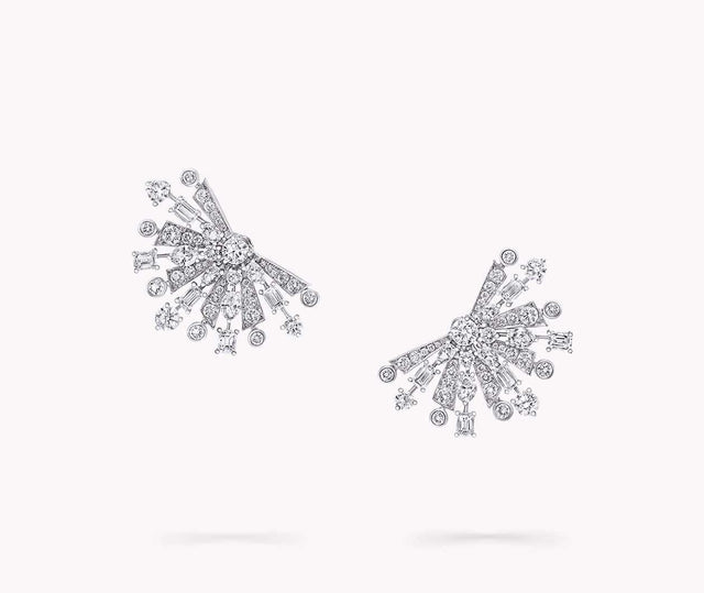 Graff Tribal New Dawn Multi Shape Diamond Stud Earrings RGE1513 Carousel 1