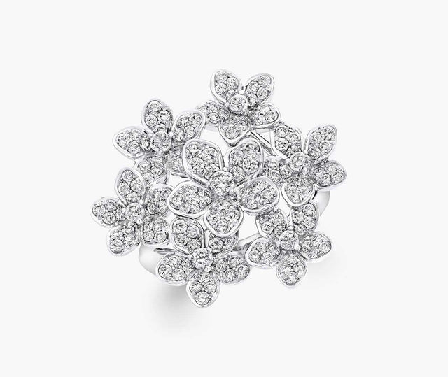 Graff Wild Flower Wild Flower Large Diamond Cluster Ring RGR844 Carousel 1