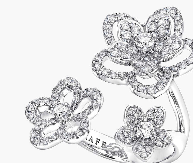 Graff Wild Flower Wild Flower Triple Diamond Ring RGR841 Carousel 3