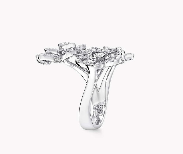 Graff Wild Flower Wild Flower Triple Diamond Ring RGR841 Carousel 5