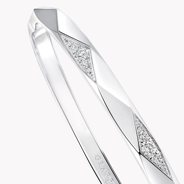 Laurence Graff Signature Faceted Pavé Diamond Bangle