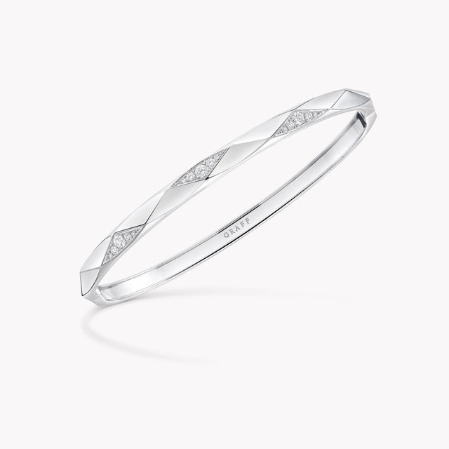 Laurence Graff Signature Faceted Pavé Diamond Bangle