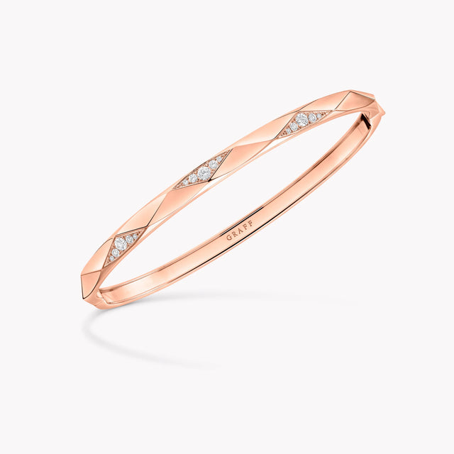 Laurence Graff Signature Faceted Pavé Diamond Bangle