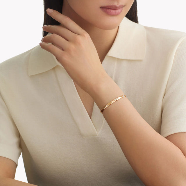 Laurence Graff Signature Faceted Pavé Diamond Bangle