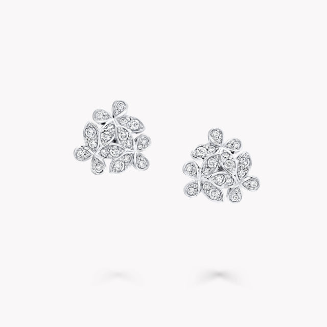 Triple Pavé Butterfly Diamond Mini Stud Earrings