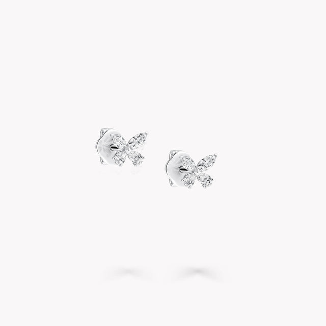 Classic Butterfly Diamond Petite Stud Earrings
