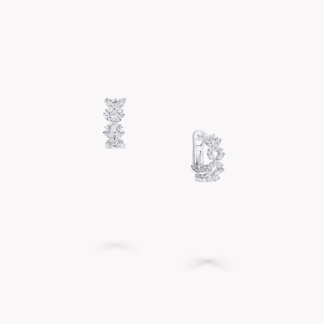 Classic Butterfly Diamond Petite Hoop Earrings