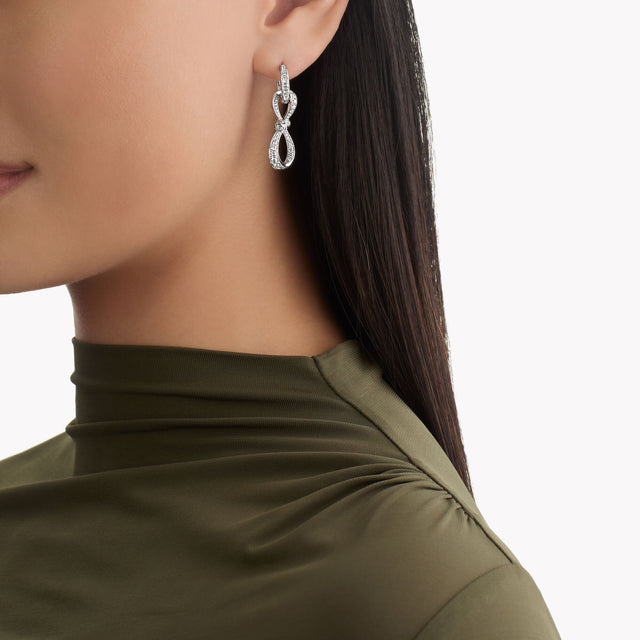 Tilda's Bow Diamond Link Earrings