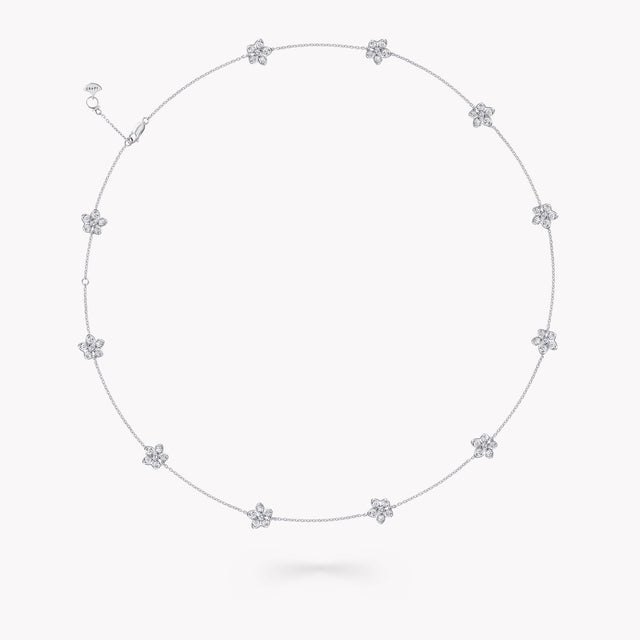 Wild Flower Petite Pavé Diamond Necklace