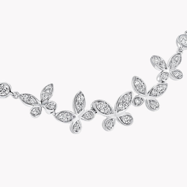 Butterfly Petite Pavé Diamond Line Pendant