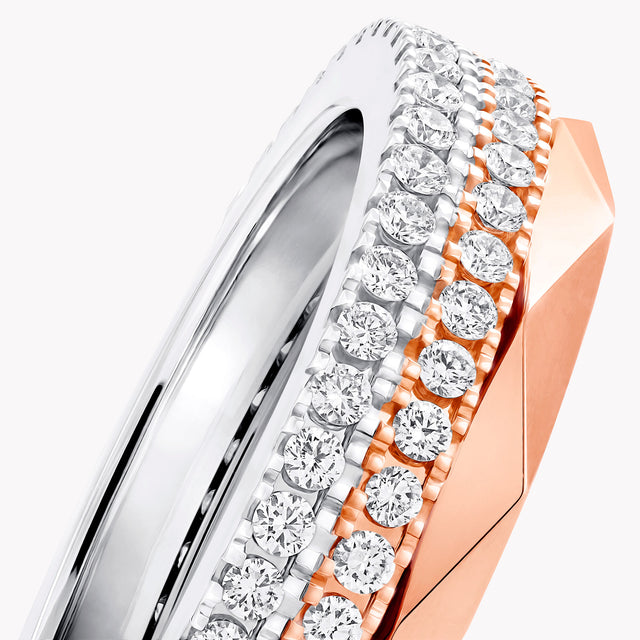 Laurence Graff Signature Three-Row Layered Diamond Ring