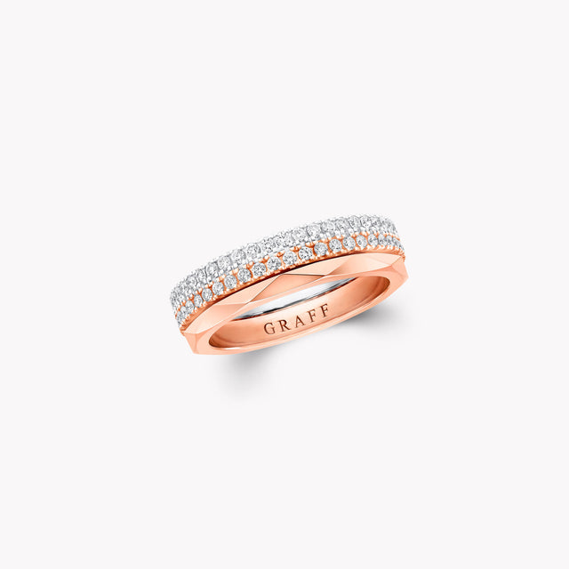 Laurence Graff Signature Three-Row Layered Diamond Ring