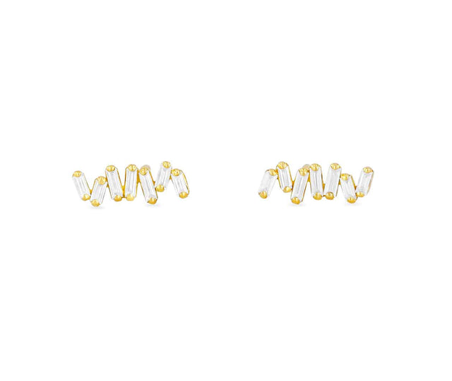 SuzanneKalan Fireworks 18K Yellow Gold Post Earrings BAE155 YG Carousel 1