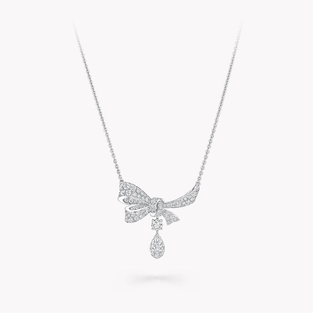 Tilda’s Bow Diamond Drop Pendant