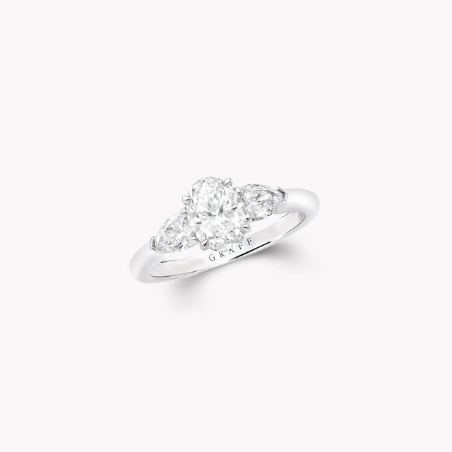 Promise Oval Diamond Engagement Ring