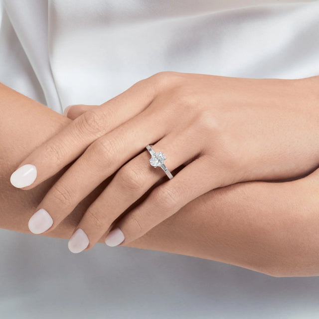 Promise Oval Diamond Engagement Ring