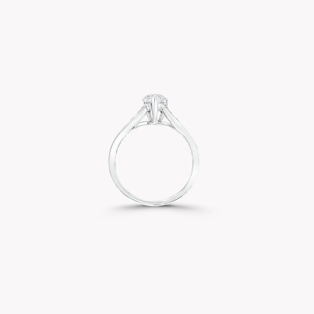 Flame Pear Shape Diamond Engagement Ring