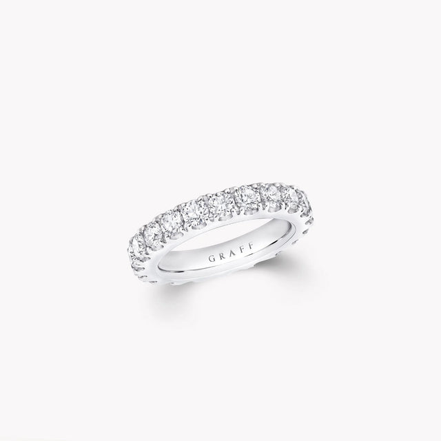 Castle Set Round Diamond Wedding Band