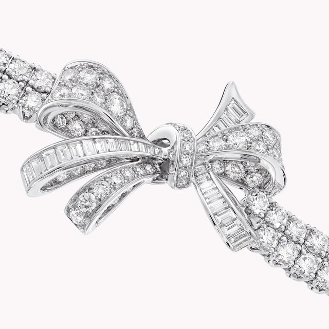 Tilda’s Bow Classic Diamond Double Strand Bracelet