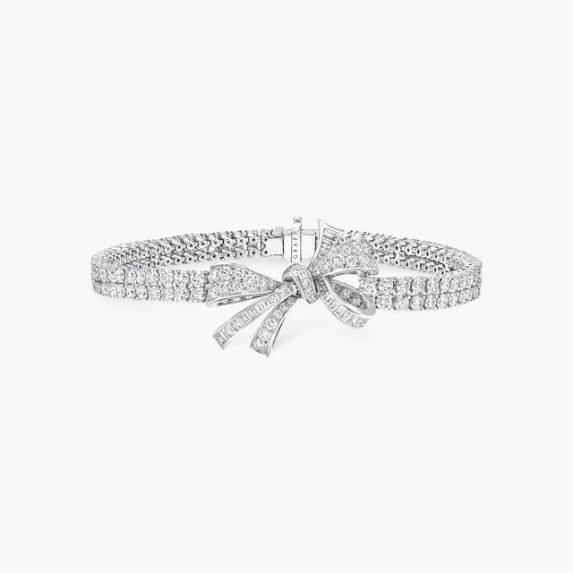 Tilda’s Bow Classic Diamond Double Strand Bracelet