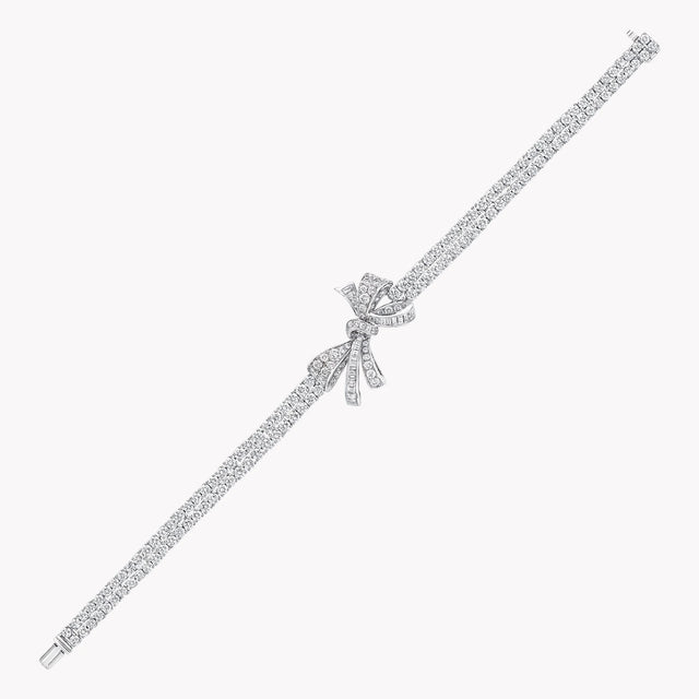 Tilda’s Bow Classic Diamond Double Strand Bracelet