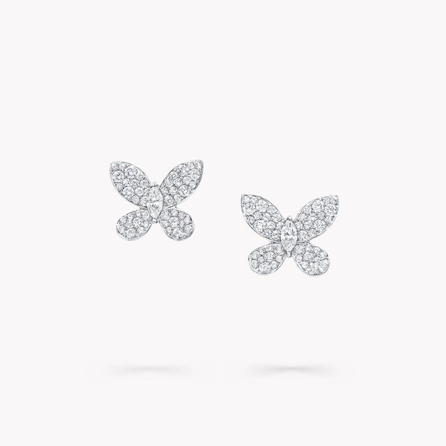 Pavé Butterfly Diamond Small Stud Earrings