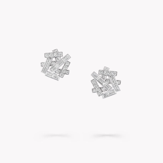 Threads Diamond Stud Earrings