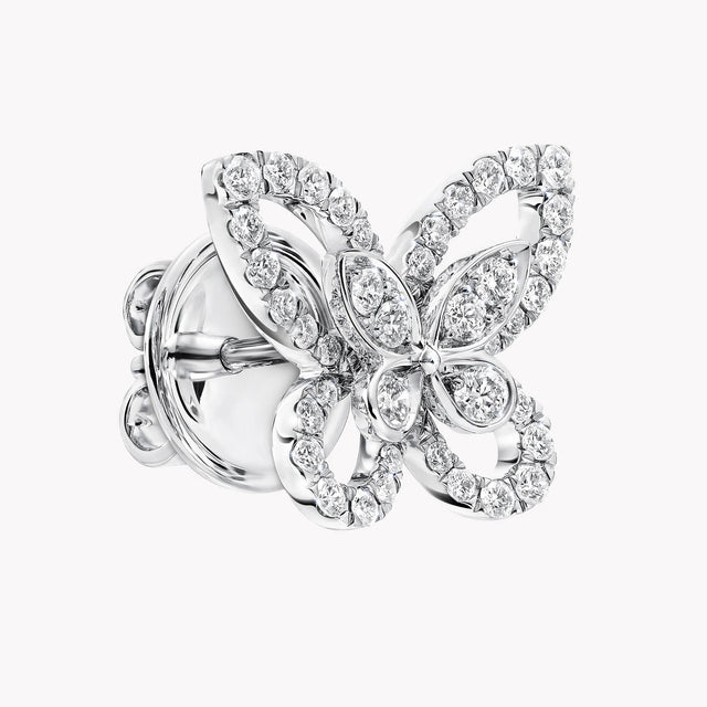 Butterfly Silhouette Diamond Mini Stud Earrings