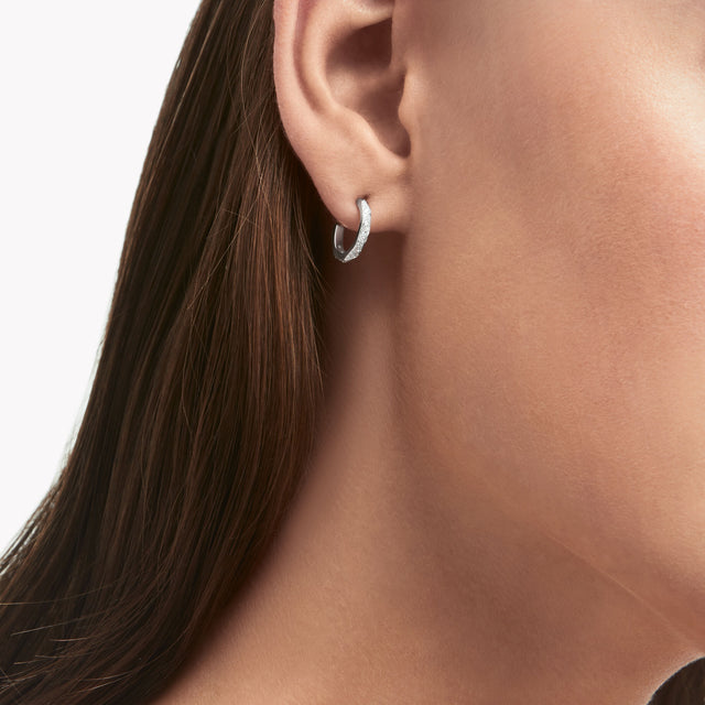 Laurence Graff Signature Pavé Diamond Hoop Earrings