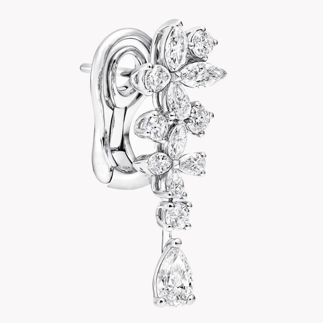 Classic Butterfly Diamond Drop Earrings