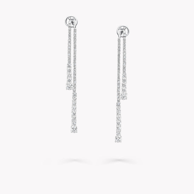 Diamond Double Strand Earrings