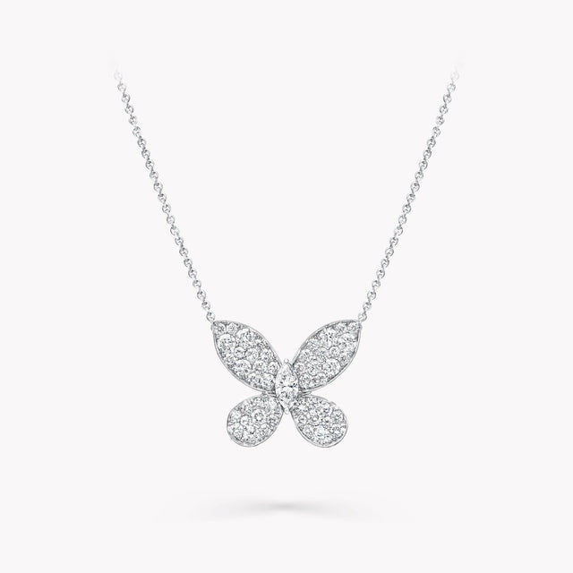 Pavé Butterfly Diamond Pendant