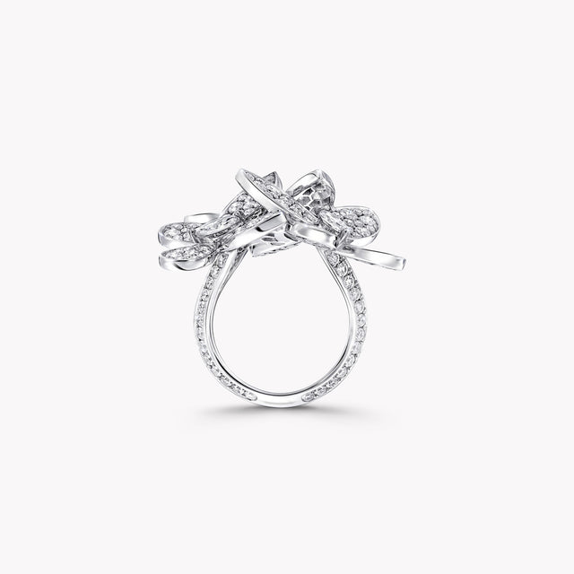 Triple Pavé Butterfly Diamond Ring
