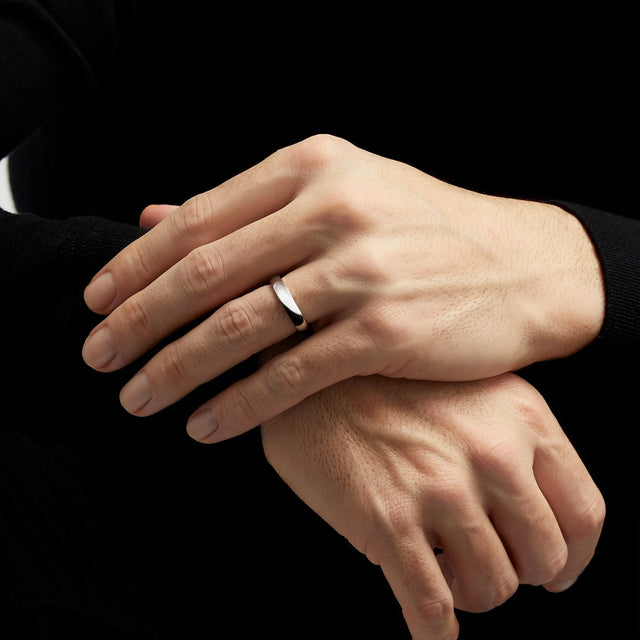 D Shape Wedding Band