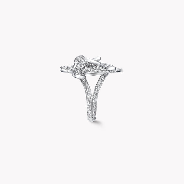 Triple Pavé Butterfly Diamond Small Ring