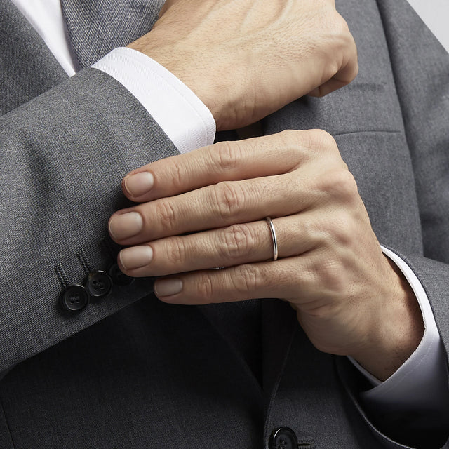 D Shape Wedding Band