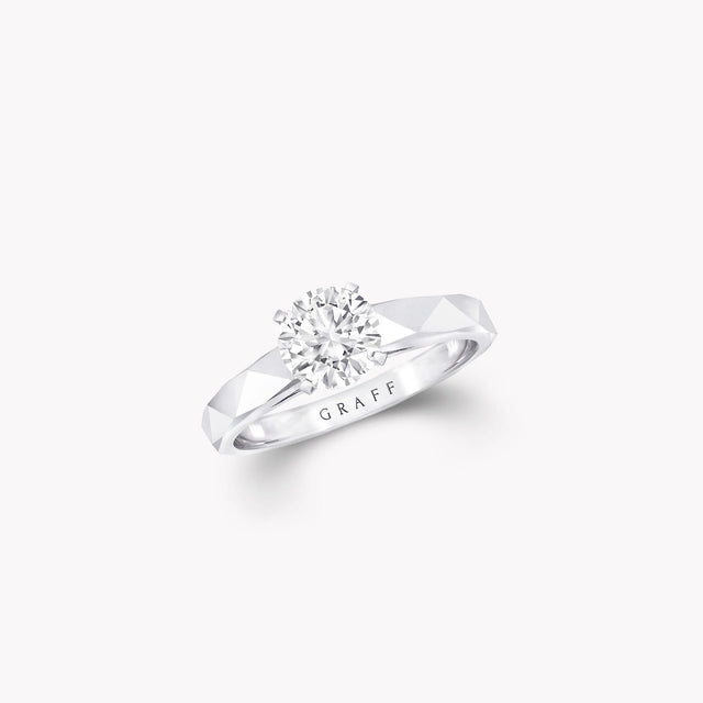 Laurence Graff Signature Round Diamond Engagement Ring