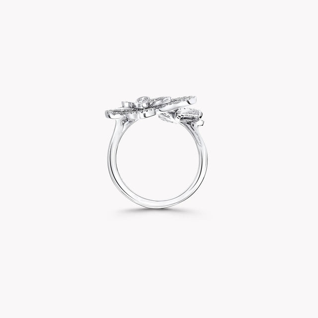 Multi Butterfly Silhouette Diamond Ring