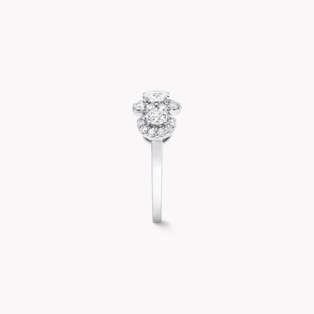 Icon Three Stone Round Diamond Engagement Ring