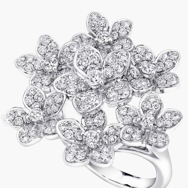 Wild Flower Large Diamond Cluster Ring