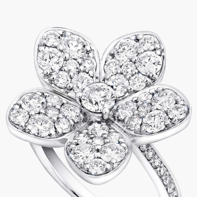 Wild Flower Large Pavé Diamond Ring