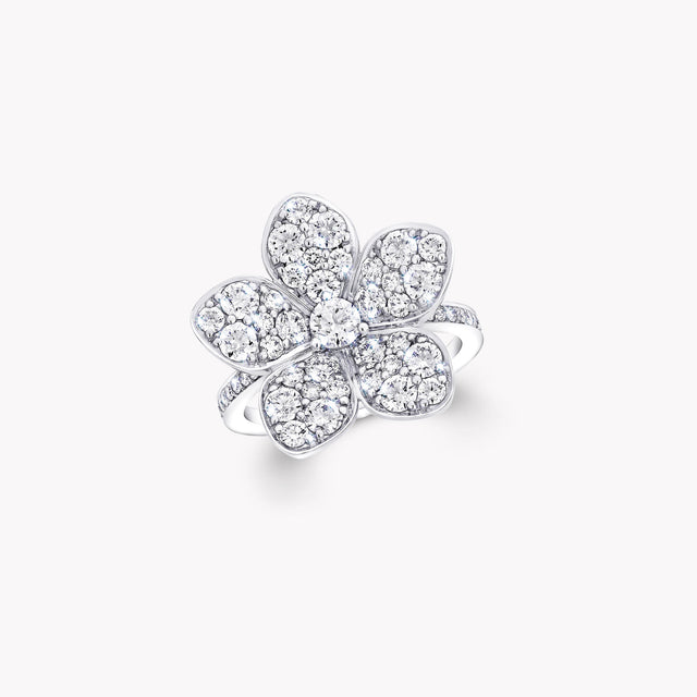 Wild Flower Large Pavé Diamond Ring