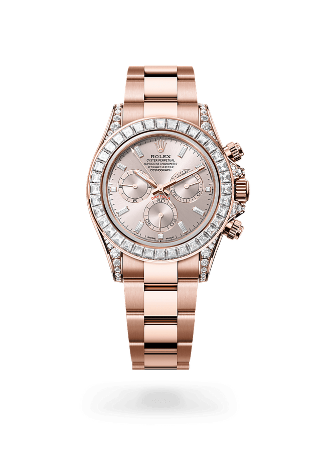 rolex Cosmograph Daytona in Everose gold and diamonds, m126595tbr-0001 - Kennedy